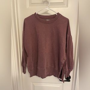 maroon acid wash long sleeve